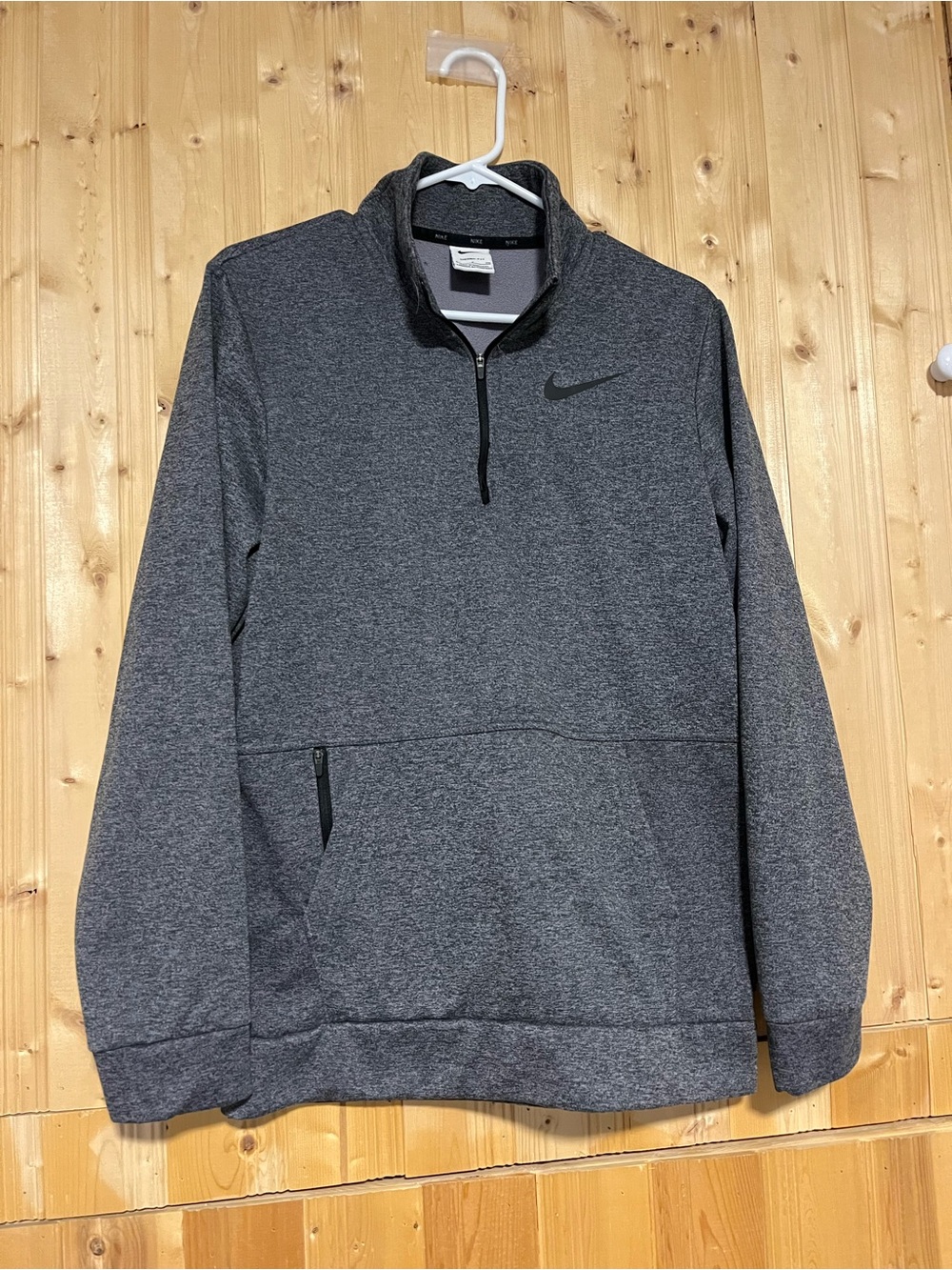 Nike Men's Gray Half-Zip Performance Jacket
